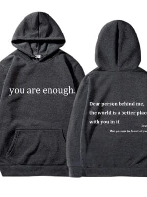 Dear Person Behind Me Hoodie – dark-grey