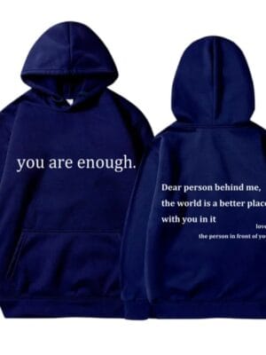 Dear Person Behind Me Hoodie – navy-blue