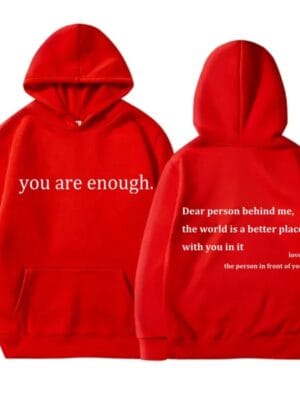 Dear Person Behind Me Hoodie – red