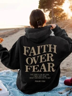 Faith Over Fear Hoodie – black (2)