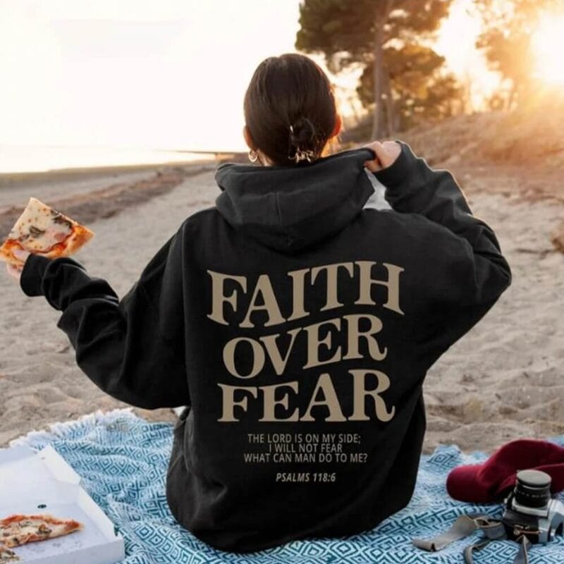 Faith Over Fear Hoodie – black (2)