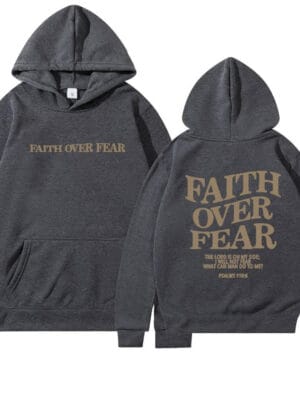 Faith Over Fear Hoodie – dark-gray