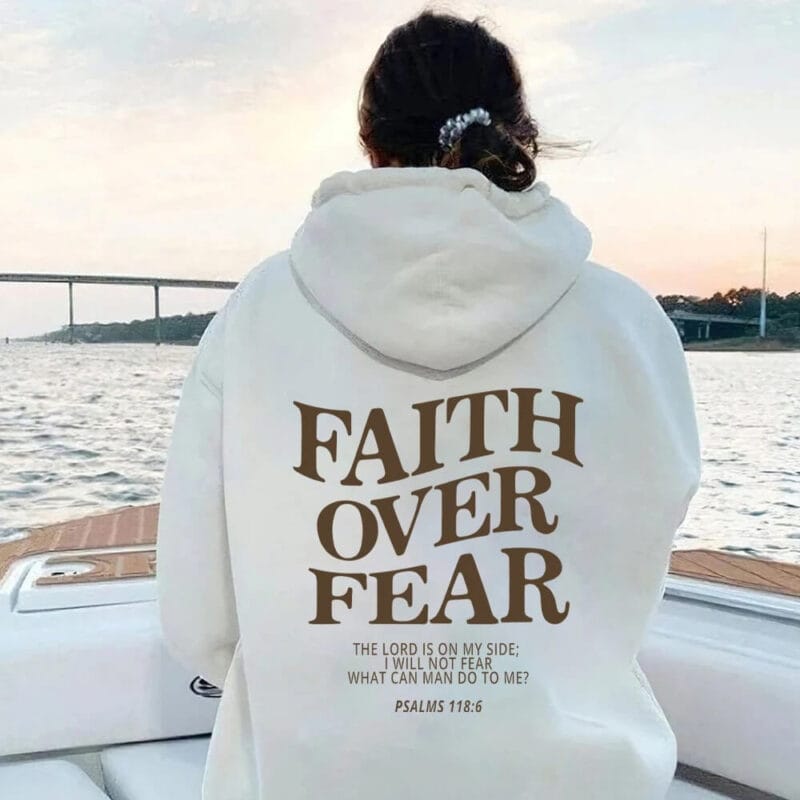 Faith Over Fear Hoodie – white (2)