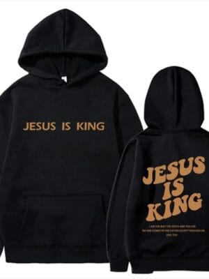 Jesus Is King Hoodie – black