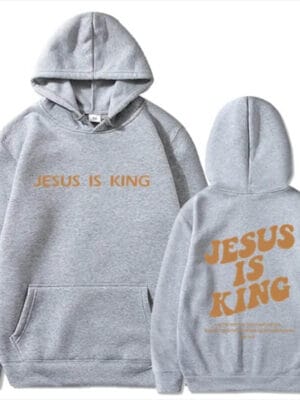 Jesus Is King Hoodie – gray