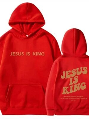 Jesus Is King Hoodie – red