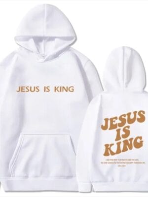 Jesus Is King Hoodie – white