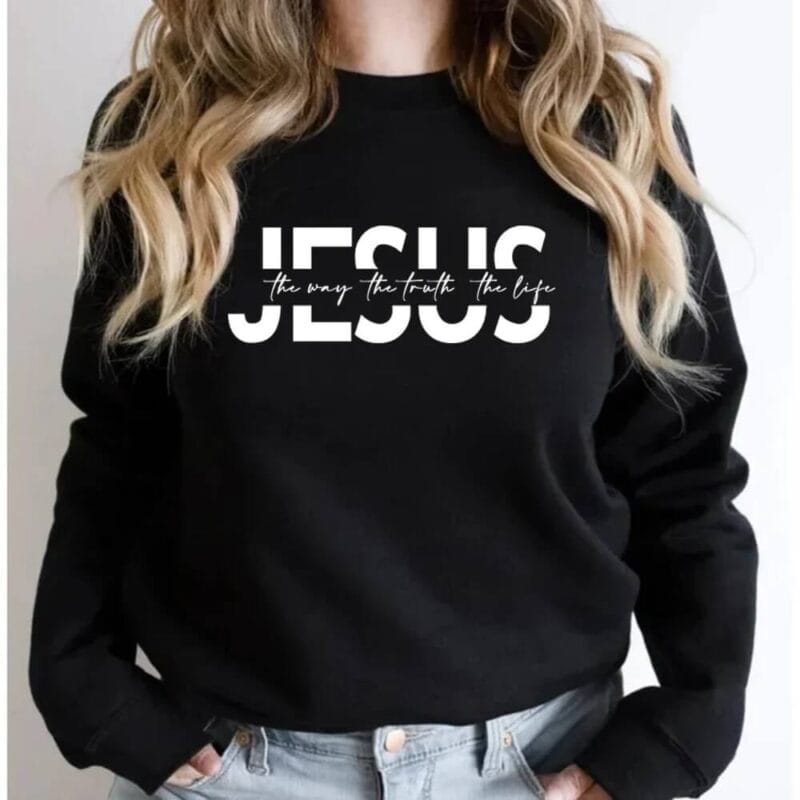 Jesus The Way Sweatshirt – black