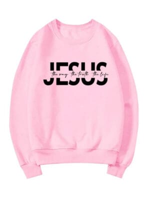 Jesus The Way Sweatshirt – pink