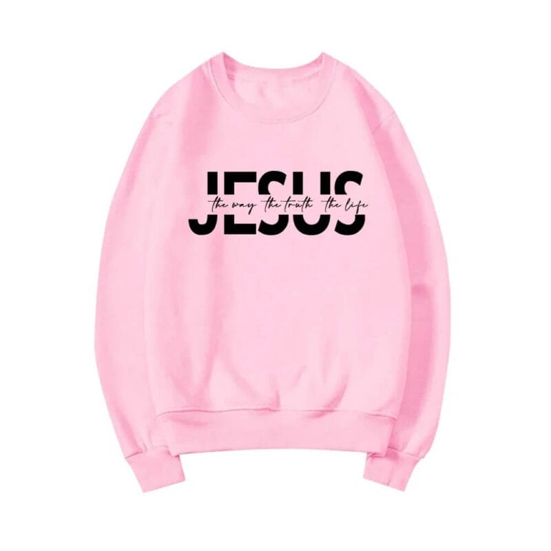 Jesus The Way Sweatshirt – pink