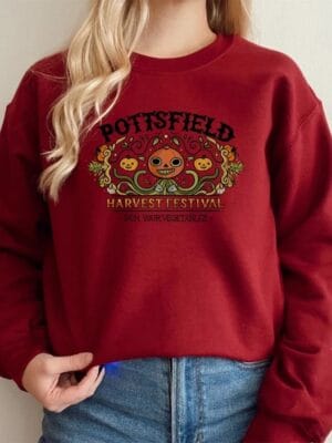 Pottsfield Harvest Festival Sweatshirt – wine-red