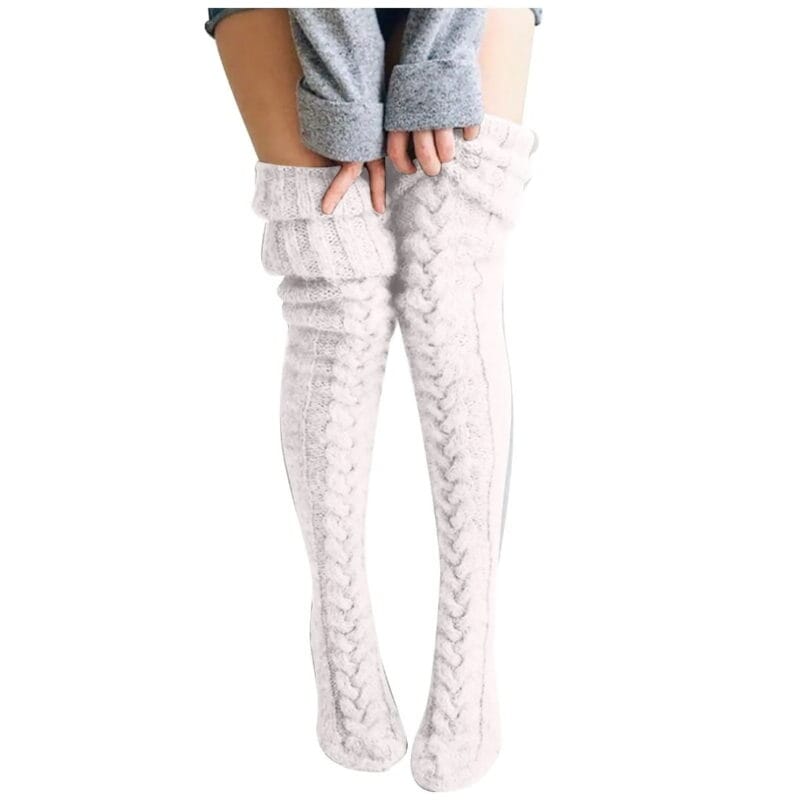 Thick-cable-knit-thigh-high-socks-white-3