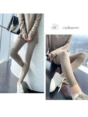 Winter ready warm cable knit leggings (8)